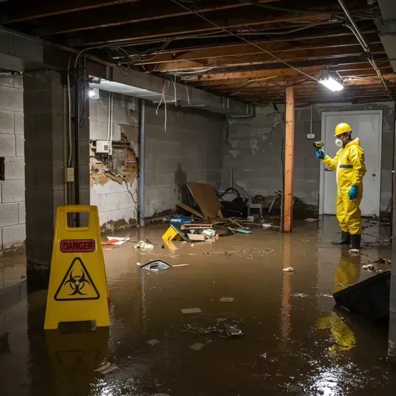 Flooded Basement Electrical Hazard in Lake Summerset, IL Property